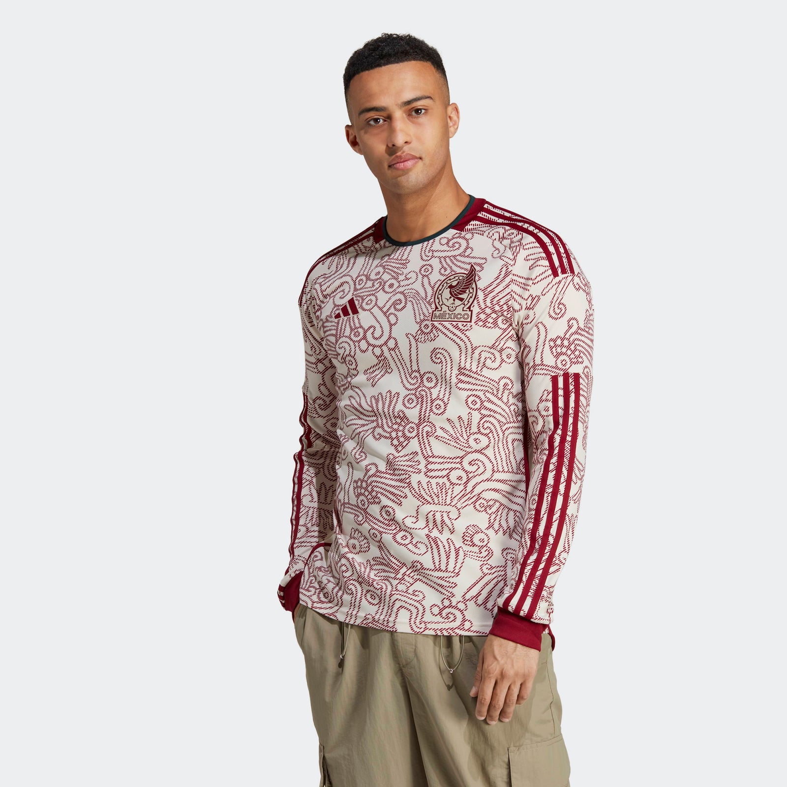 ADIDAS MEXICO 22 LONG SLEEVE AWAY JERSEY MENS - HE8853-ADIDAS by adidas | Available at Niky's Sports