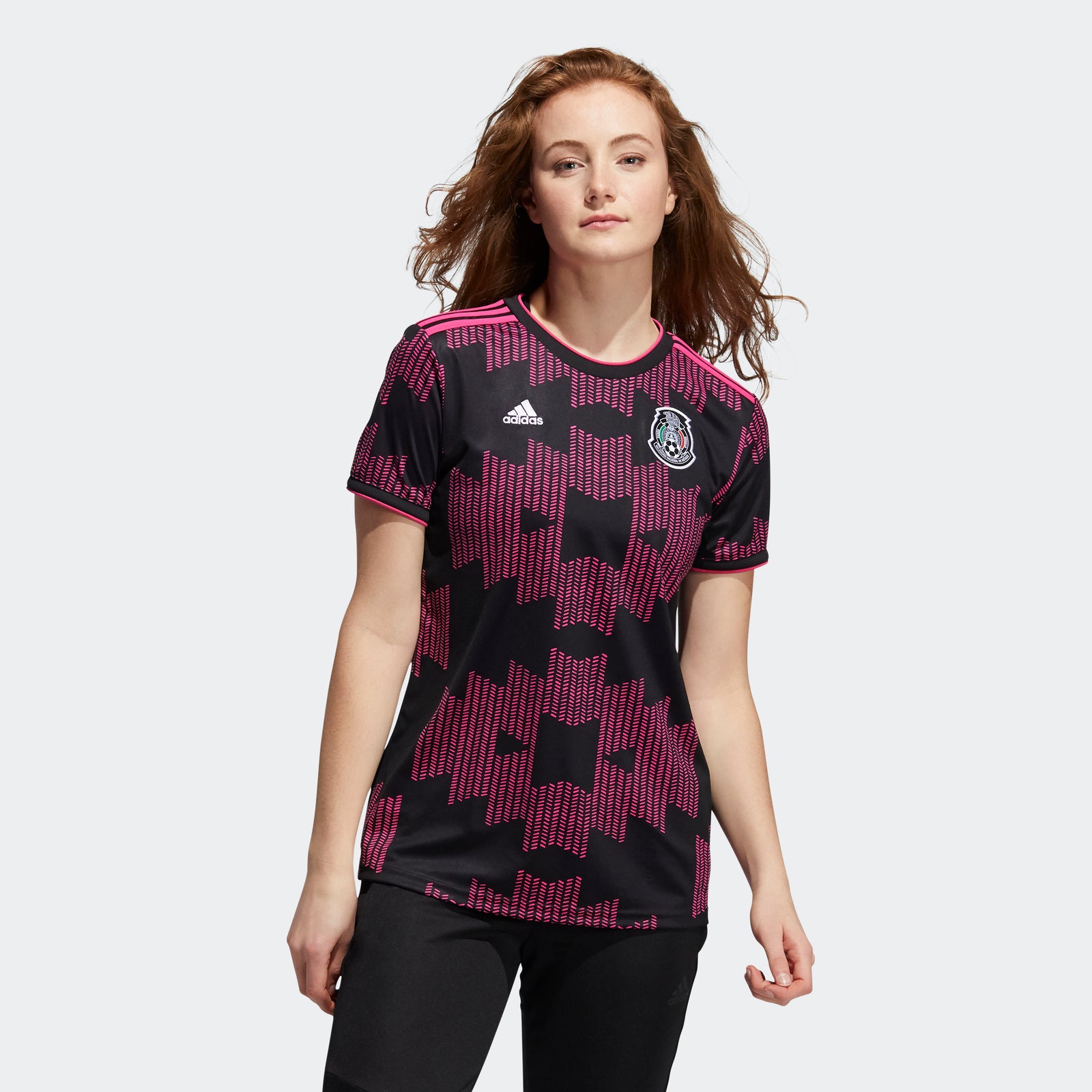 Women's Mexico Home Jersey - Black/Real Magenta