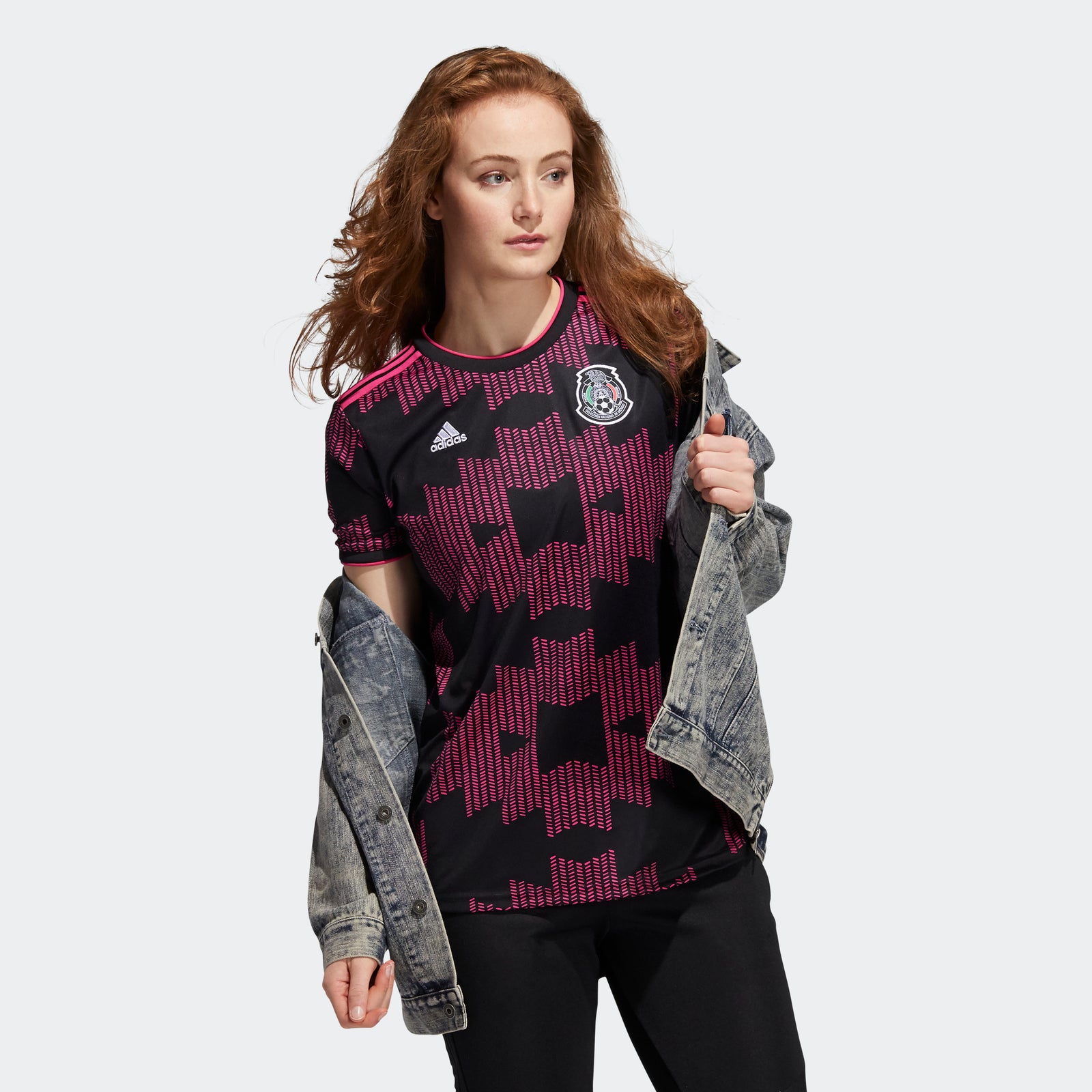 Women's Mexico Home Jersey - Black/Real Magenta