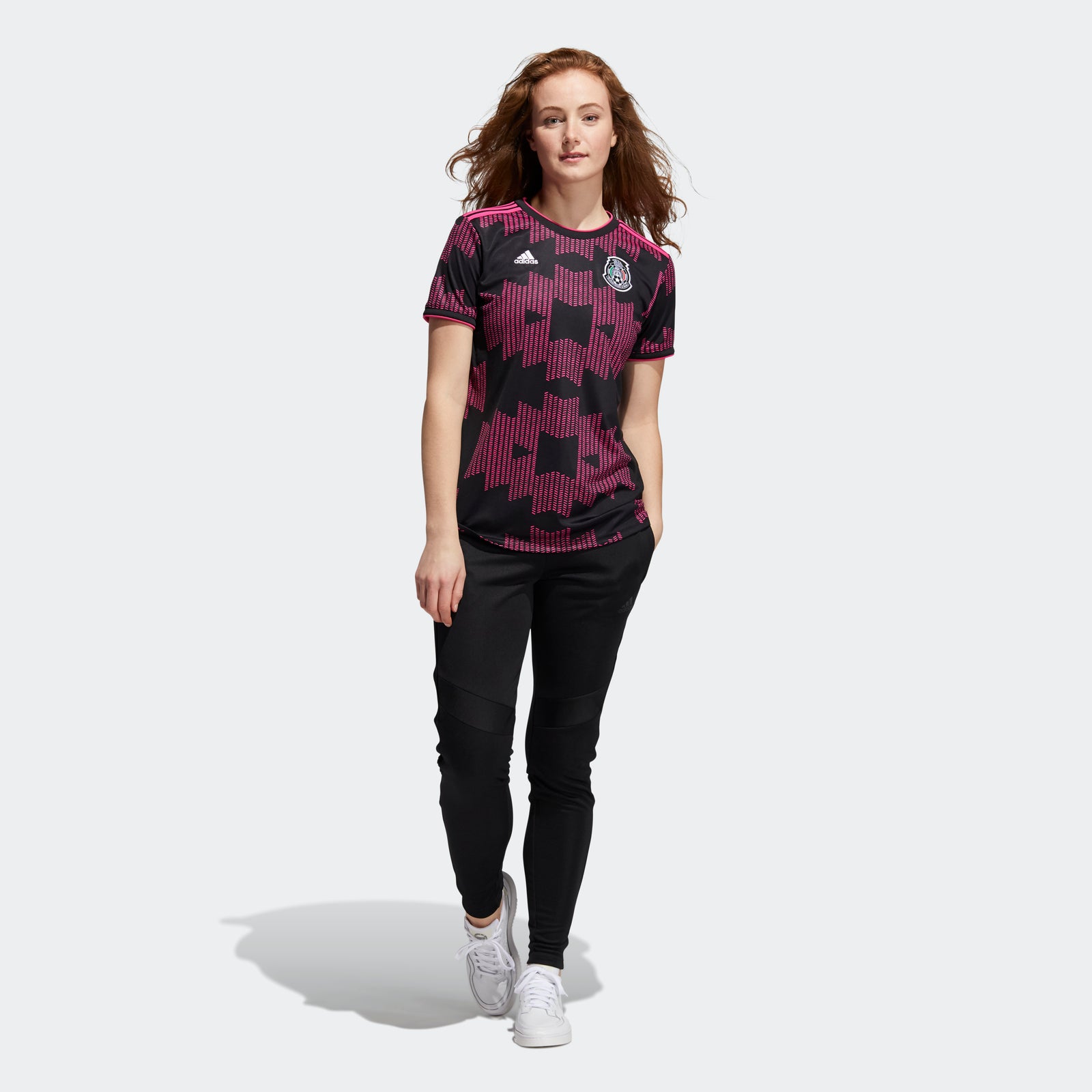 Women's Mexico Home Jersey - Black/Real Magenta