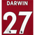 EPL DARWIN WHITE NAME AND NUMBER SET 22-23