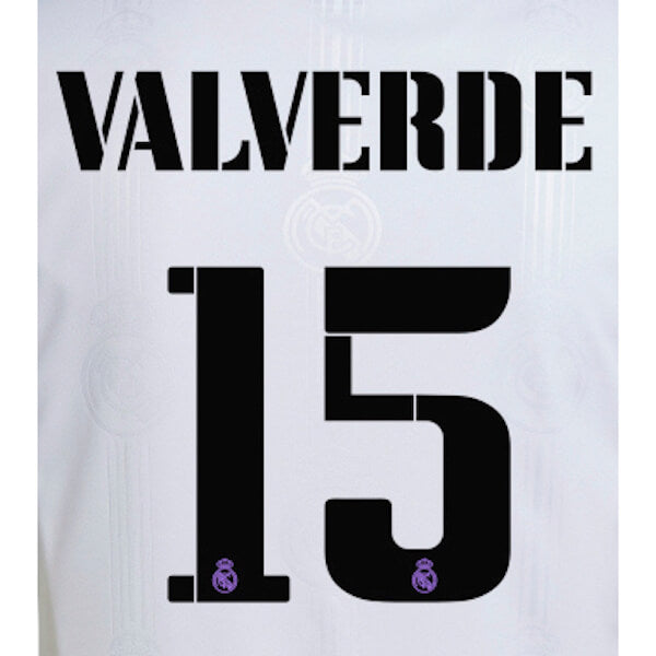 Valverde REAL MADRID HOME / AWAY NAME SET ADULT 22-23