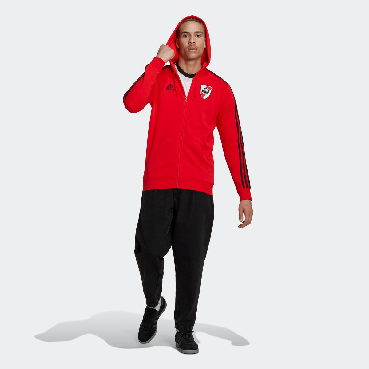 adidas RIVER PLATE 3-STRIPES MEN'S HOODIE - HC1106-ADIDAS by adidas | Available at Niky's Sports