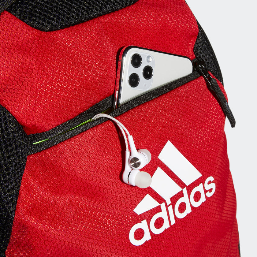 Adidas Stadium 3 Soccer Backpack Red - 5154293-ADIDAS by adidas | Available at Niky's Sports