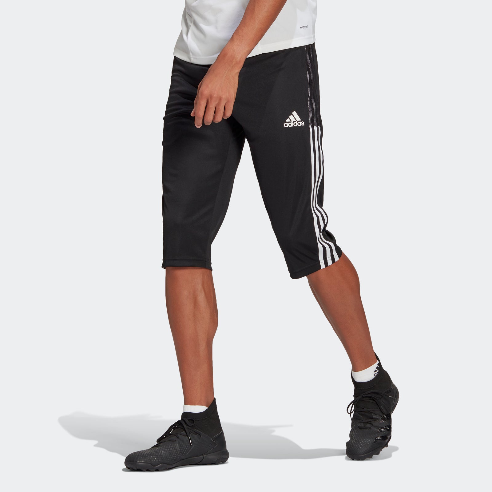 Tiro 21 3/4 Pants - Black - GM7375-ADIDAS by Adidas | Available at Niky's Sports