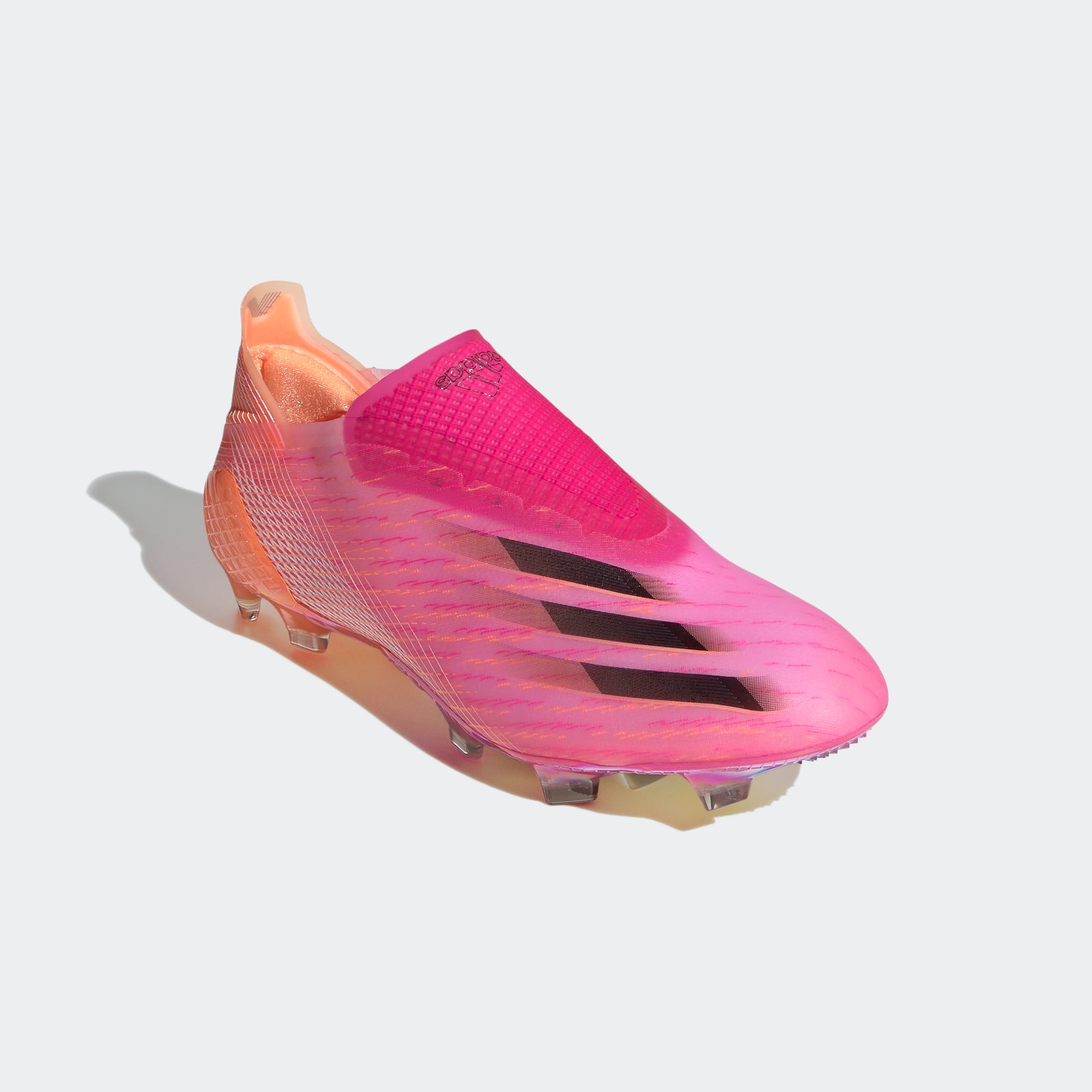 X Ghosted+ FG Cleats - Shock Pink/Core Black/Screaming Orange - FW6910-ADIDAS by Adidas | Available at Niky's Sports