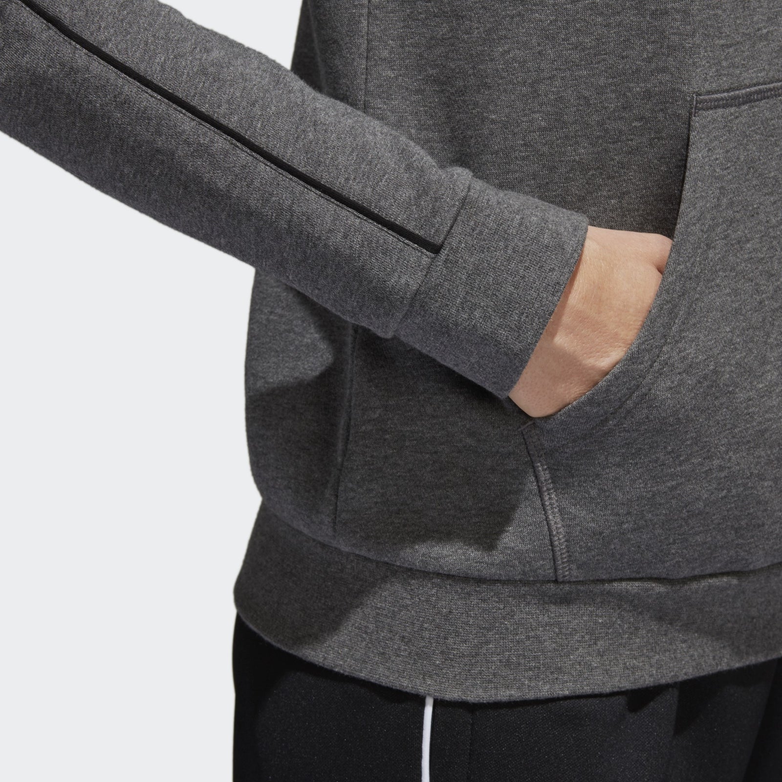 Women's Condivo 18 Hoodie - Dark Grey Heather/Black - CY8262-ADIDAS by Adidas | Available at Niky's Sports