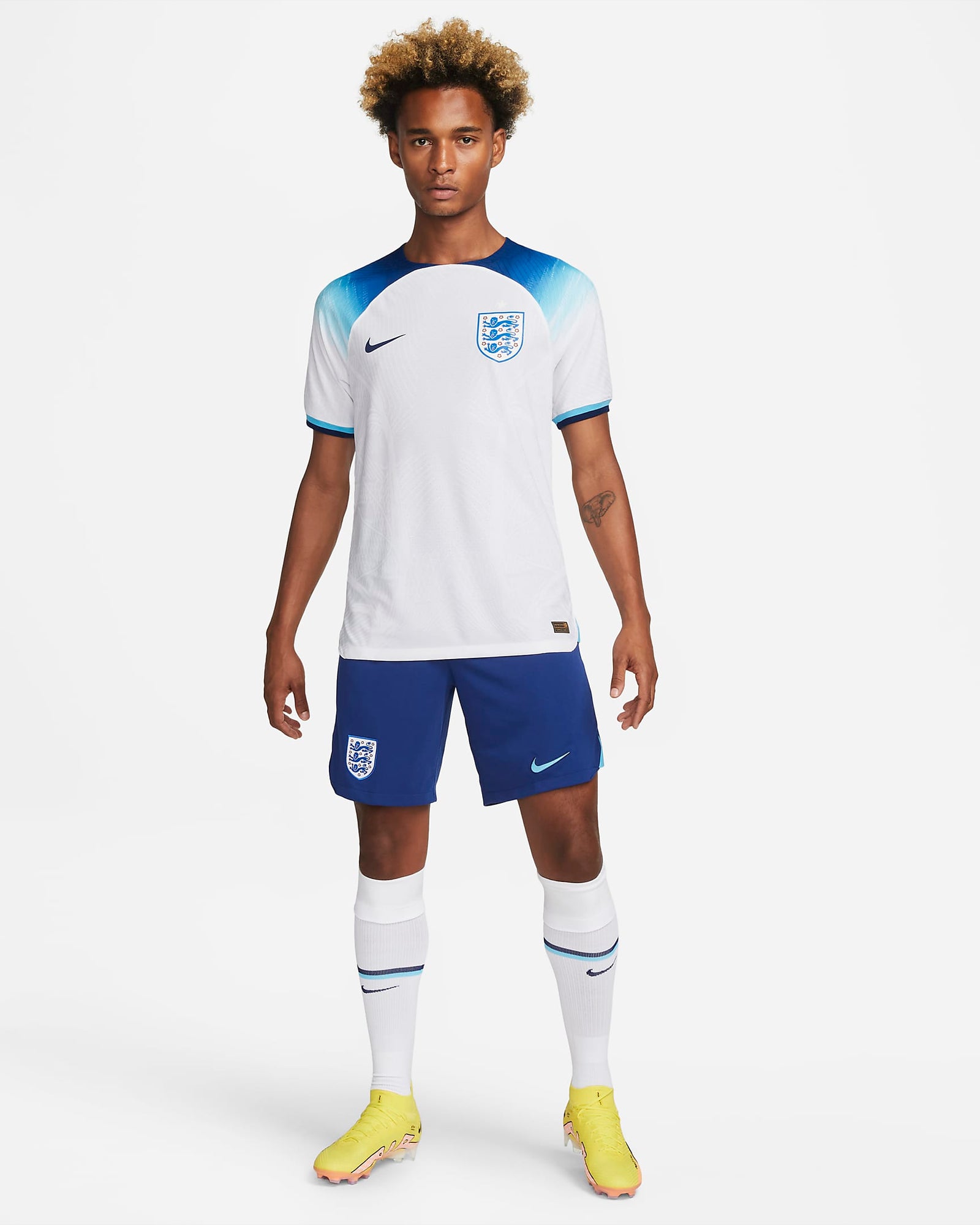 England 2022/23 Match Home Men's Nike Dri-FIT ADV Soccer Jersey - DN0623-100-NIKE by Nike | Available at Niky's Sports