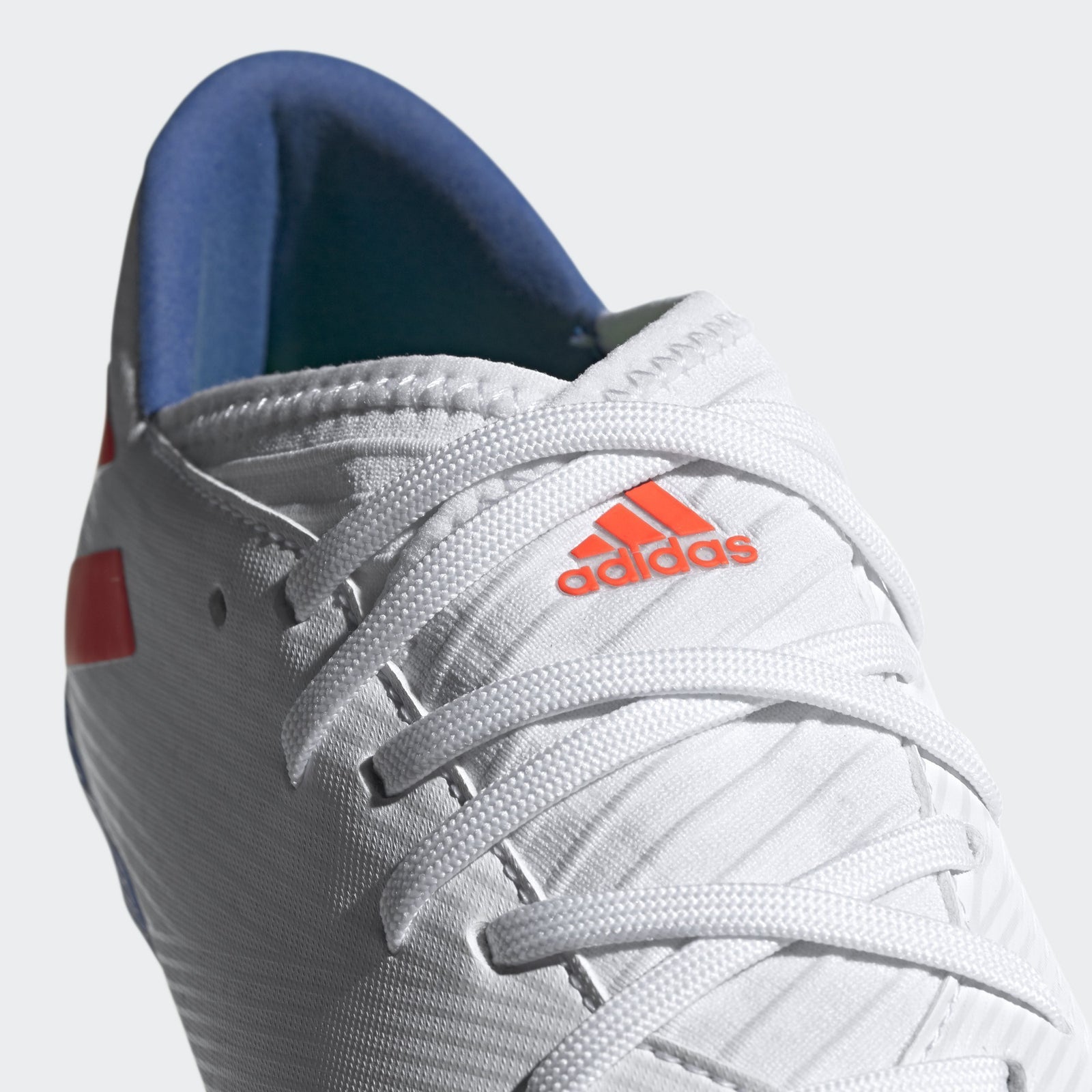 Nemeziz Messi 19.3 FG Kid's Cleats - Footwear White/Solar Red/Football Blue - F99933-ADIDAS by Adidas | Available at Niky's Sports