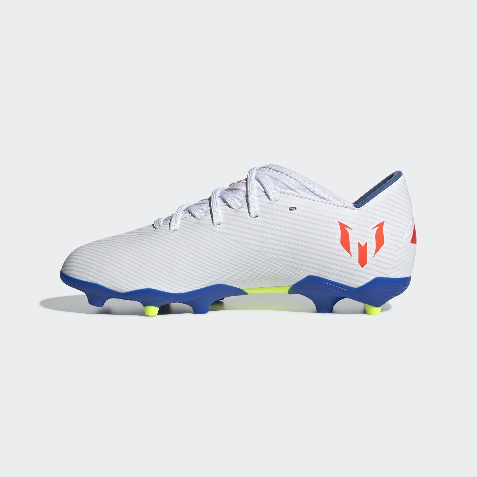 Nemeziz Messi 19.3 FG Kid's Cleats - Footwear White/Solar Red/Football Blue - F99933-ADIDAS by Adidas | Available at Niky's Sports