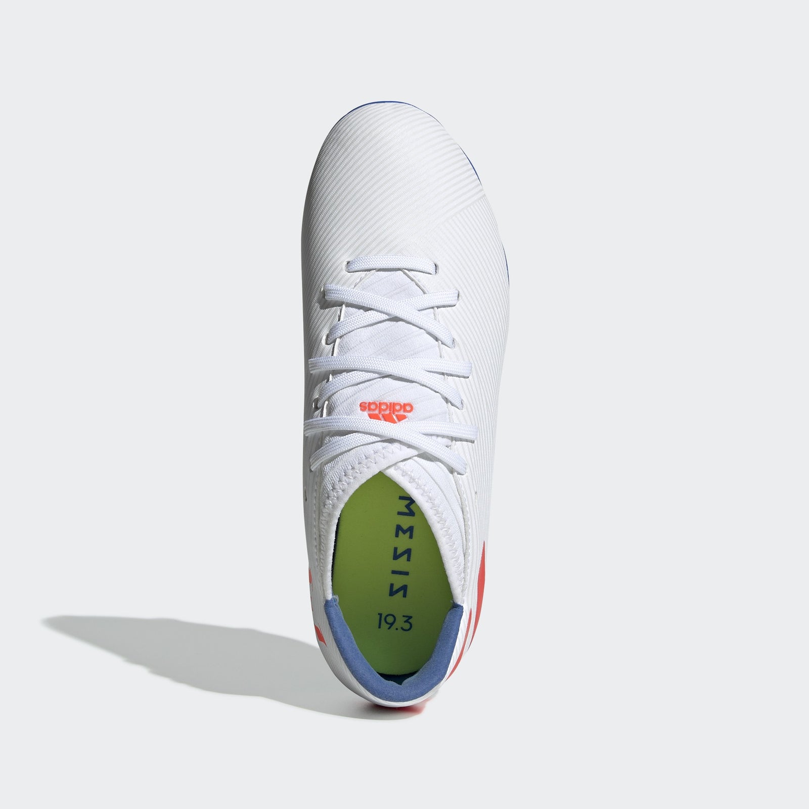 Nemeziz Messi 19.3 FG Kid's Cleats - Footwear White/Solar Red/Football Blue - F99933-ADIDAS by Adidas | Available at Niky's Sports