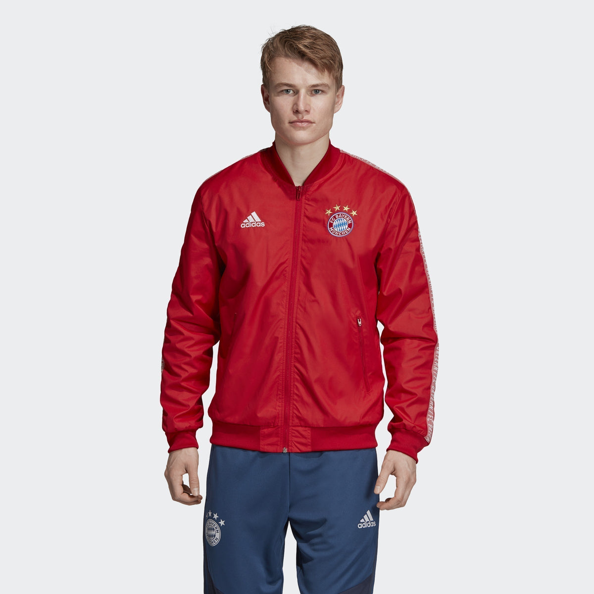Men's FC Bayern Anthem Jacket - True Red/White