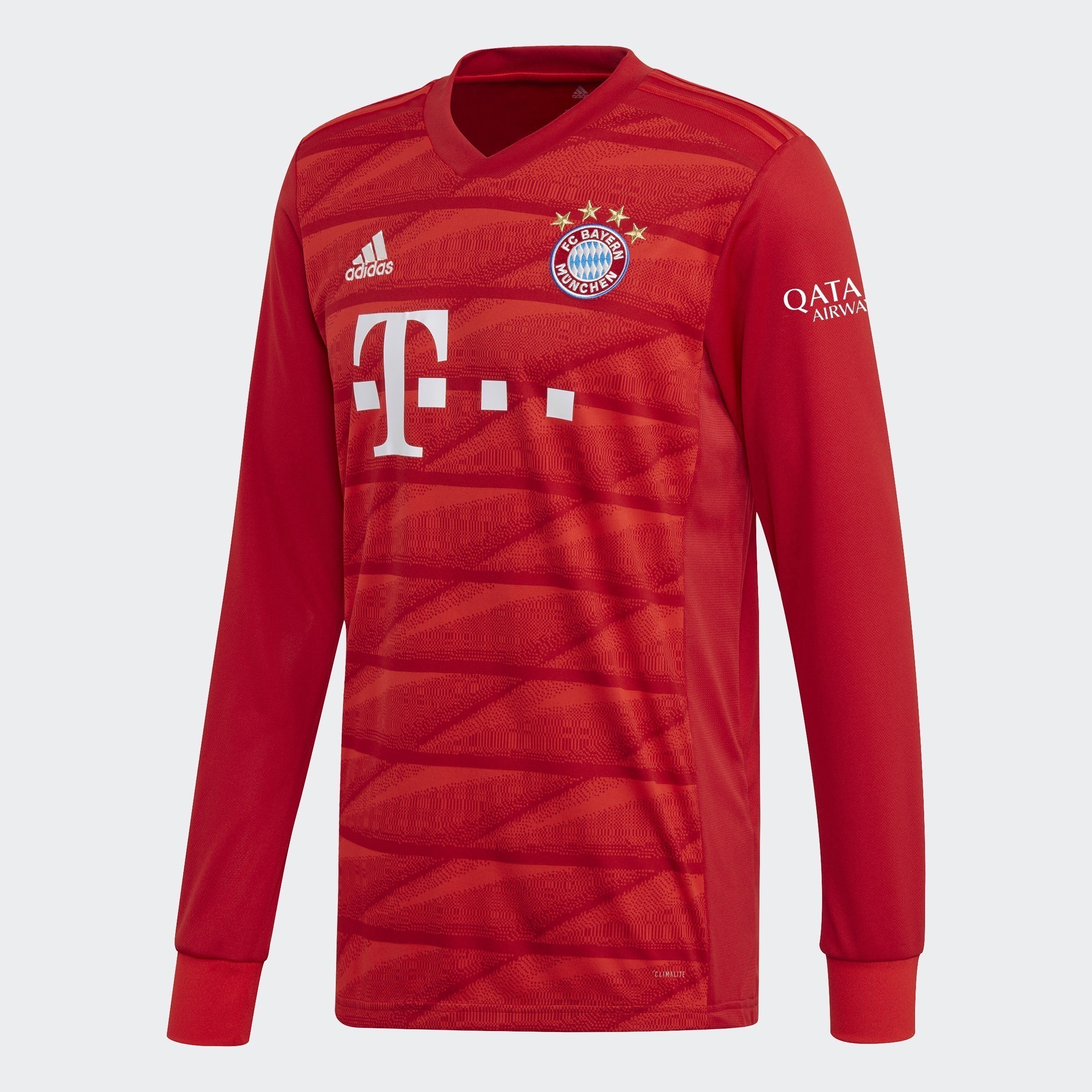 Men's FC Bayern 19/20 Home LS Jersey - True Red