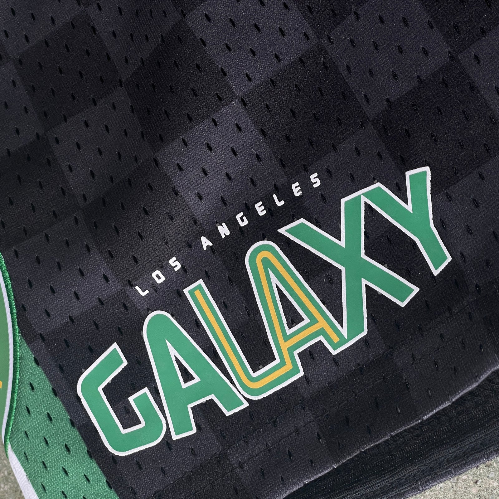 Mitchell & Ness LA Galaxy Mesh Short - PSHR5128-LAGYYPPPBLC-MITCHELL & NESS by Mitchell & Ness | Available at Niky's Sports