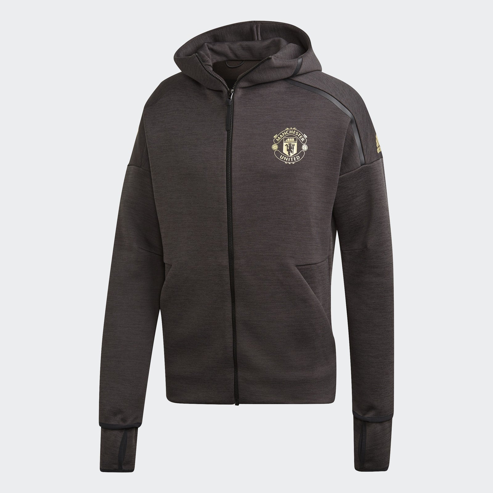 Men's Manchester United Z.N.E. Jacket - Carbon - DZ0456-ADIDAS by Adidas | Available at Niky's Sports