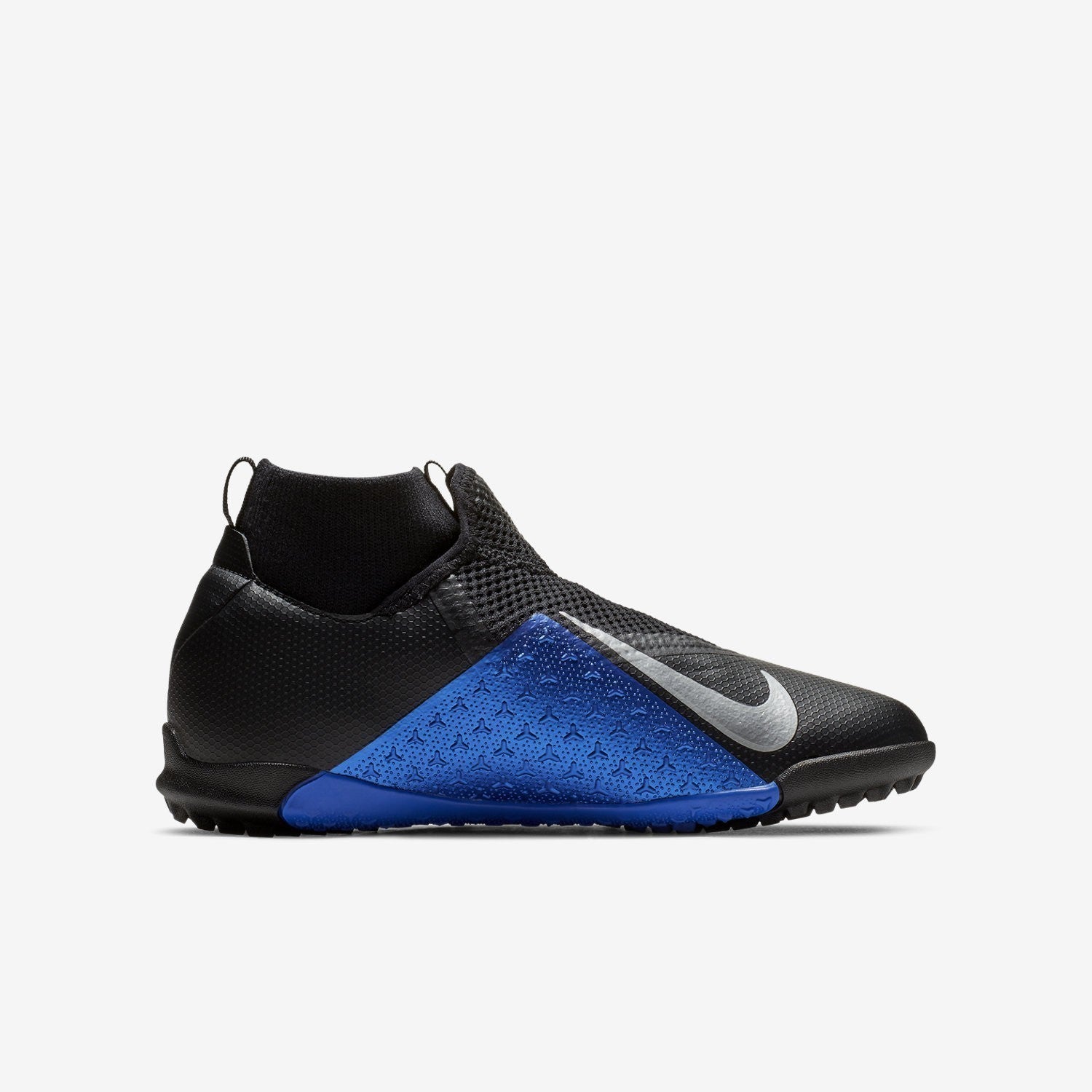 Kid's Phantom Vision Academy DF Turf Soccer Shoes - Black/Metallic Silver - AO3292-004-NIKE by Nike | Available at Niky's Sports