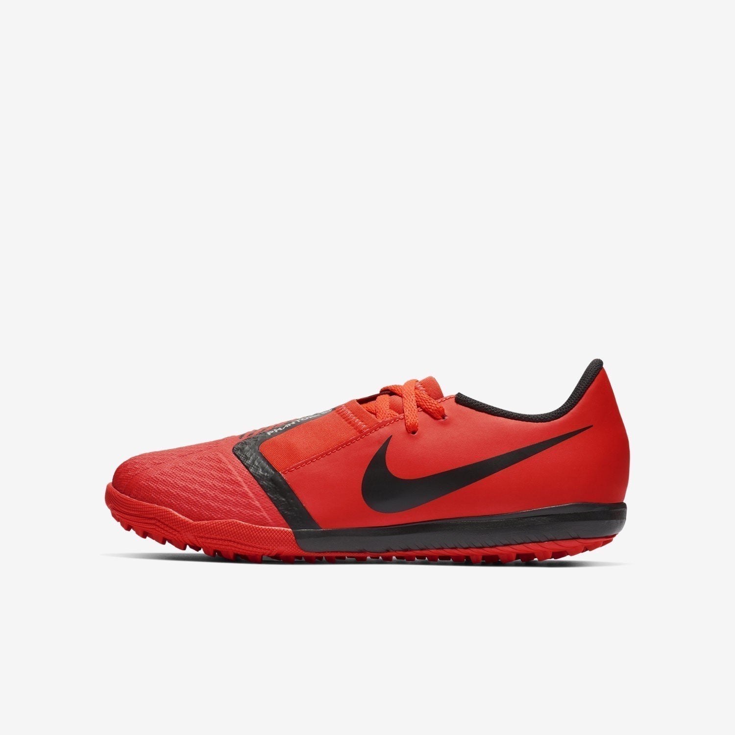 Kid's PhantomVNM Academy TF Soccer Shoes - Bright Crimson/Bright Crimson/Metallic Silver/Black - AO0377-600-NIKE by Nike | Available at Niky's Sports