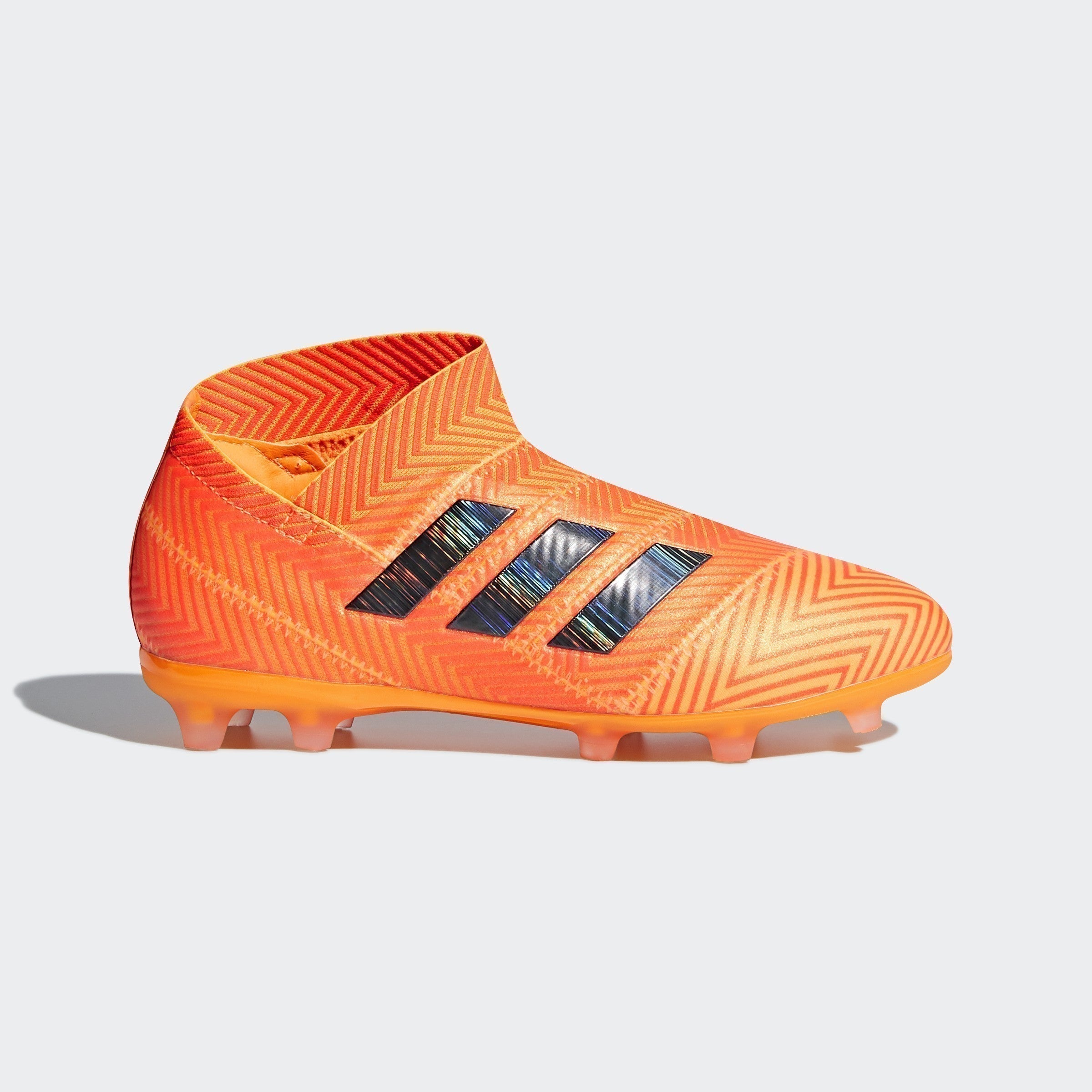Kid's Nemeziz 18+ FG Soccer Cleats - Zest/Core Black/Solar Red