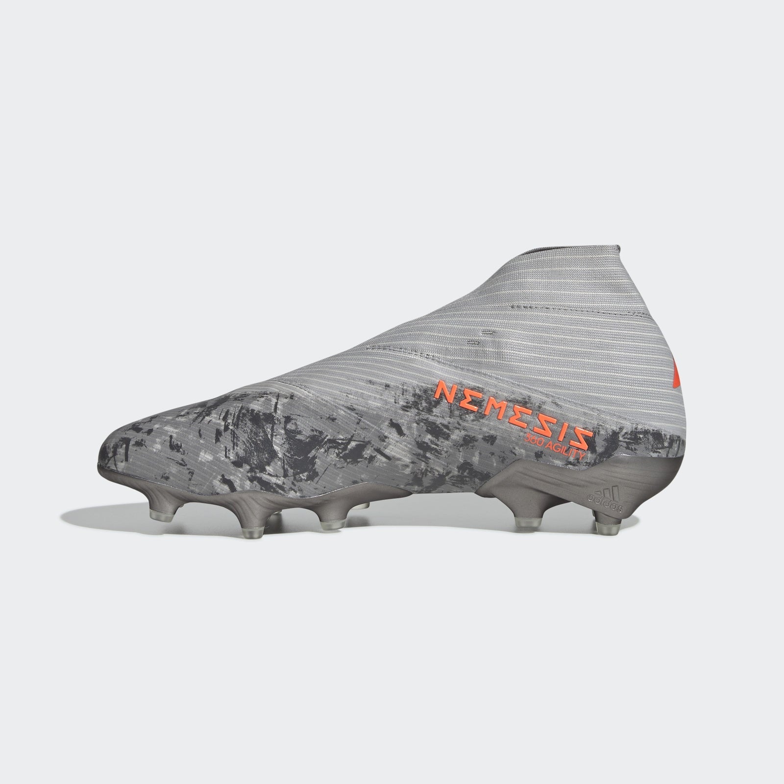 Nemeziz 19+ FG Cleats- Grey Two / Solar Orange / Chalk White - EF8280-ADIDAS by Adidas | Available at Niky's Sports