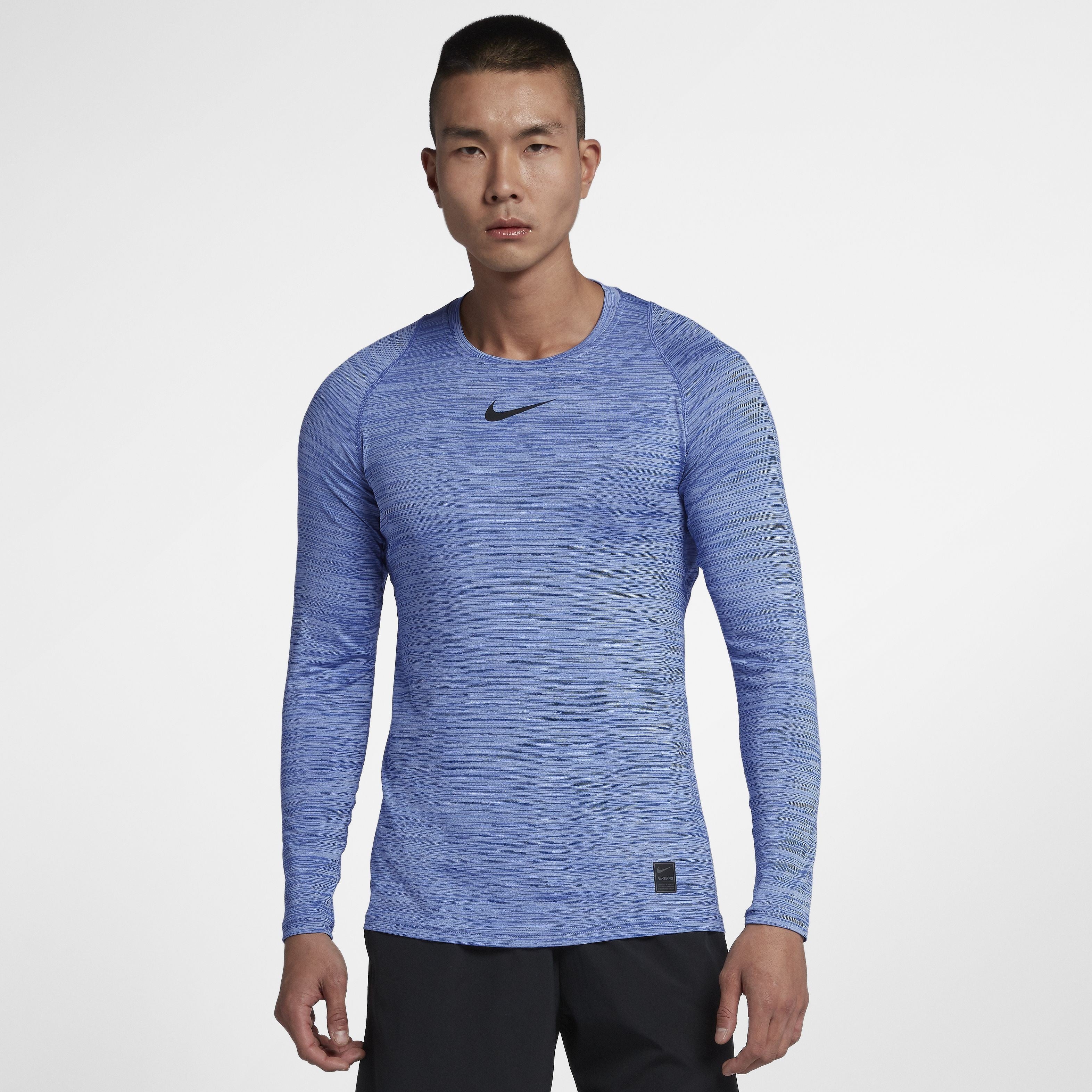nike men's pro long sleeve fitted shirt