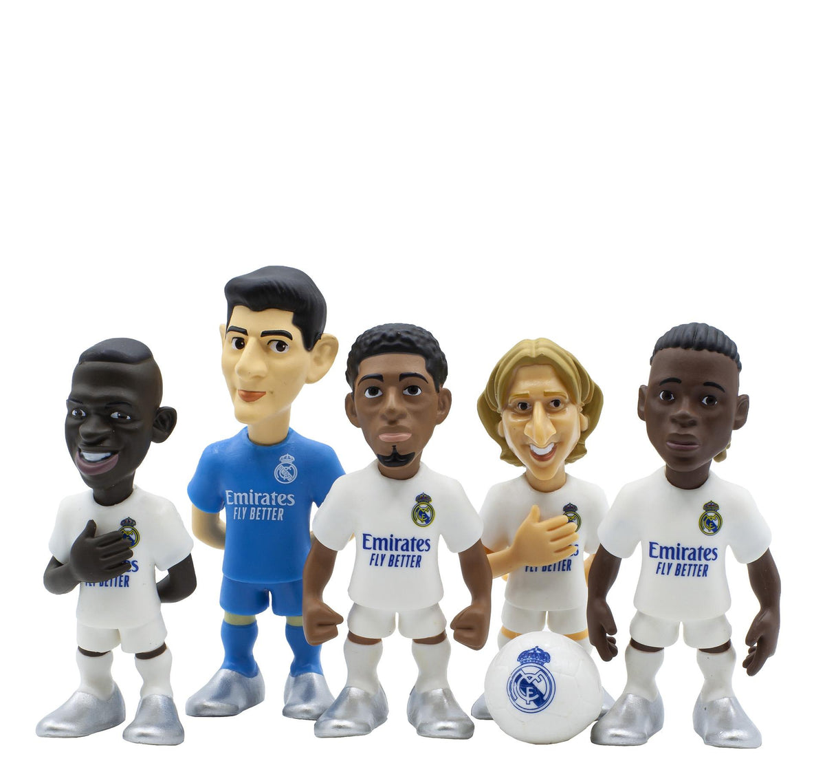 MINIX - Real Madrid - Pack de 5 - Figurines à Collectionner 7cm - B ( Courtois/Vinicius/Bellingham/Carvajal/Mbappé MINIX - Real Madrid - Pack de 5 - Figurines à Collectionner 7cm - B ( Courtois/Vinicius/Bellingham/Carvajal/Mbappé