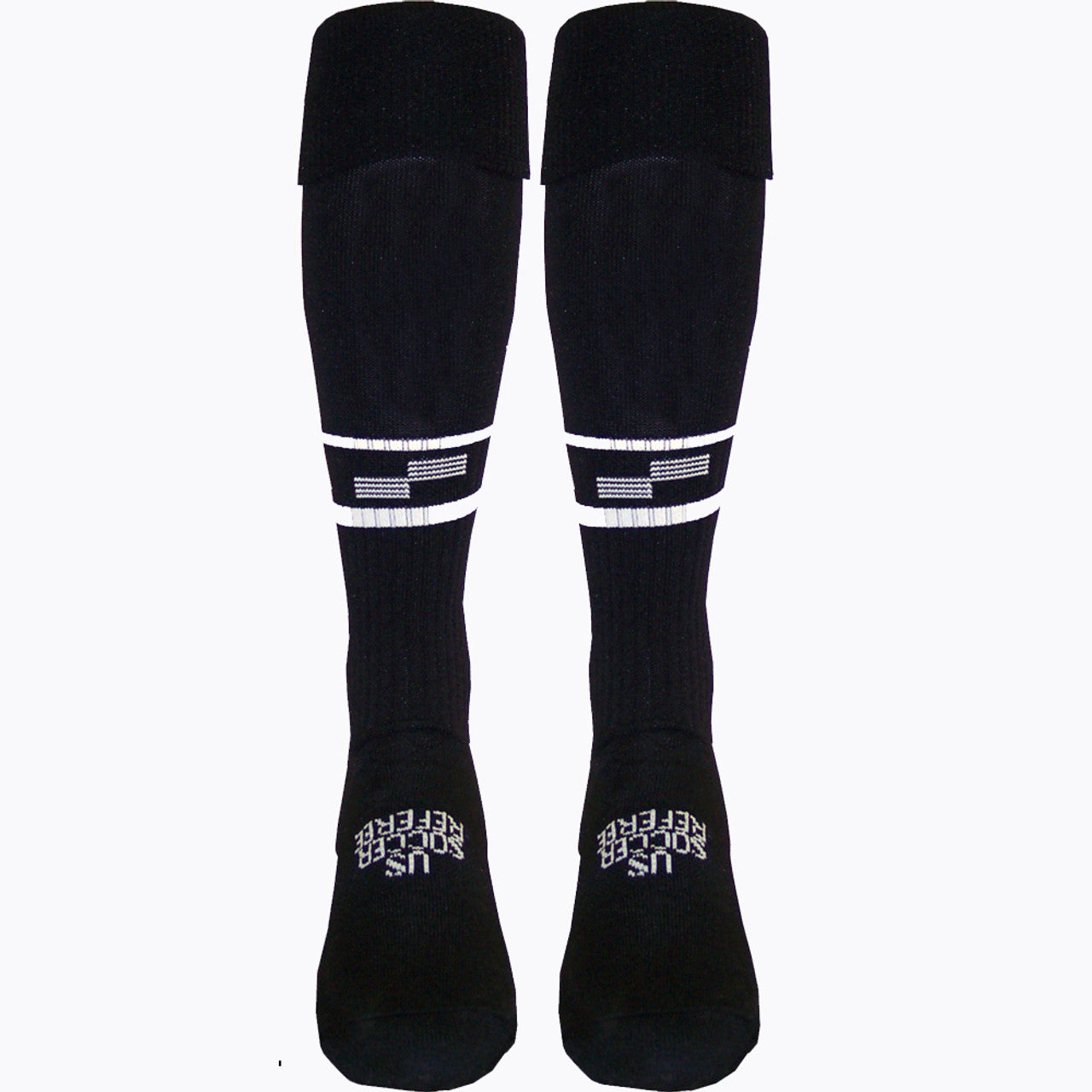 Official Sports USSF Two Stripe Referee Sock - 1305CL-OFFICIAL SPORTS by Official Sports | Available at Niky's Sports