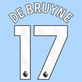 EPL De Bruyne 23/24 White Name and Number Set