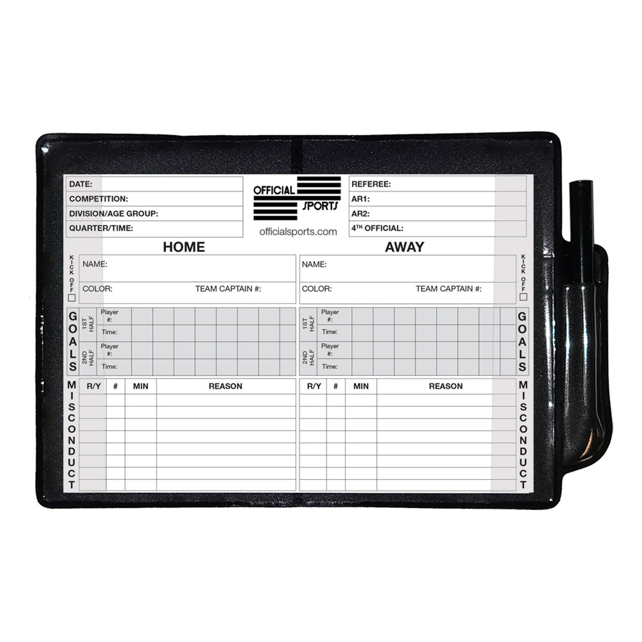 Official Sport Data Wallet With Pencil - 2059H-OFFICIAL SPORTS by Official Sports | Available at Niky's Sports