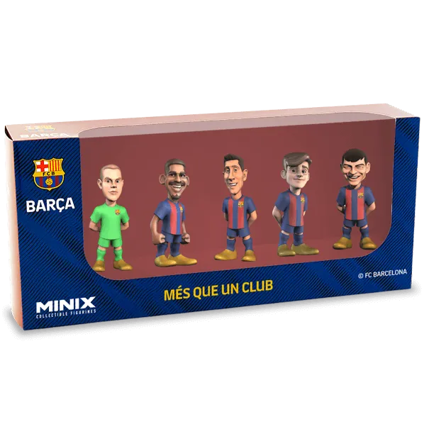Minix FC Barcelona 7 cm 5-Pack - Araujo, Ter Stegen, Lewandowski, Gavi, Pedri - 12213-MINIX by Minix | Available at Niky's Sports