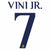 Real Madrid Vini Jr 23/24 Home Official Name and Number Set
