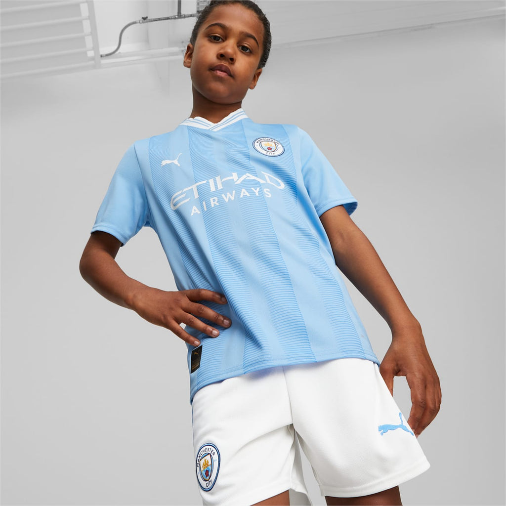 Puma Manchester City 23/24 Big Kids' Replica Home Jersey - 770441-01-PUMA by Puma | Available at Niky's Sports