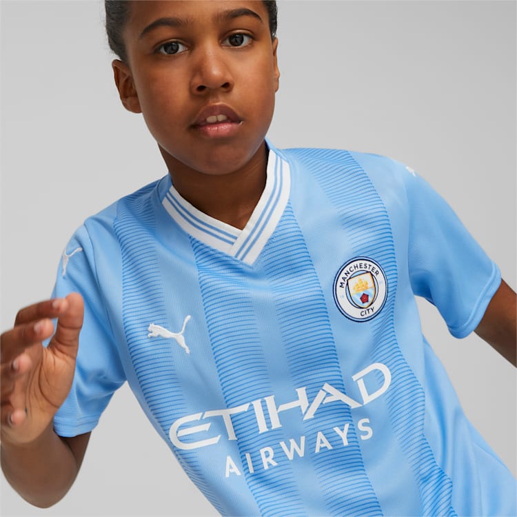 Puma Manchester City 23/24 Big Kids' Replica Home Jersey - 770441-01-PUMA by Puma | Available at Niky's Sports