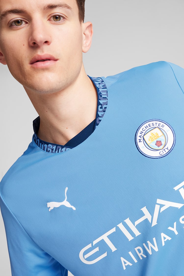 Puma Manchester City 24/25 Men's Home Long Sleeve Jersey - 775076-01-PUMA by Puma | Available at Niky's Sports