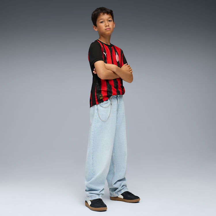 Puma AC Milan '25/'26 Home Replica Big Kids' Soccer Jersey - 779965-01-PUMA by Puma | Available at Niky's Sports