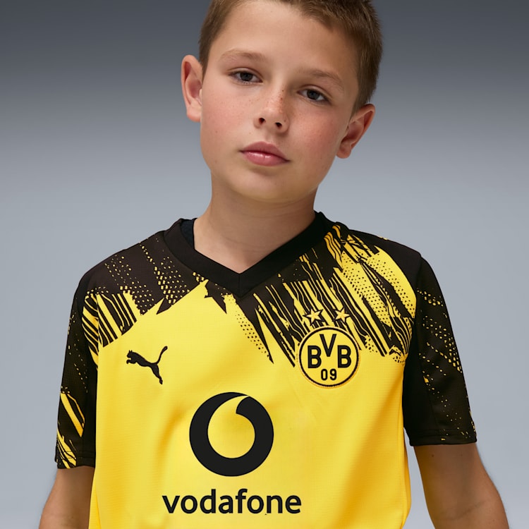Puma Borussia Dortmund Replica Home 25/26 Big Kids' Soccer Jersey - 780094-01-PUMA by Puma | Available at Niky's Sports