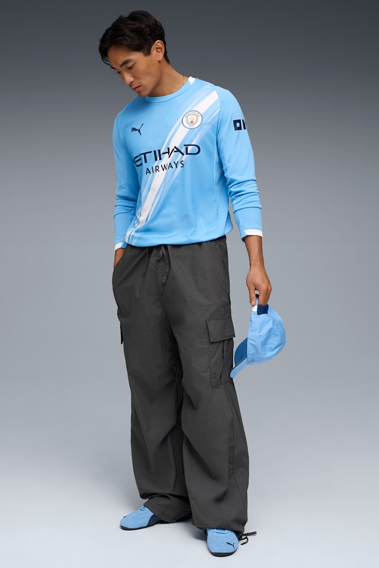 Puma Manchester City Men's Replica Home Long Sleeve Jersey 25/26 - 780339-01-PUMA by Puma | Available at Niky's Sports