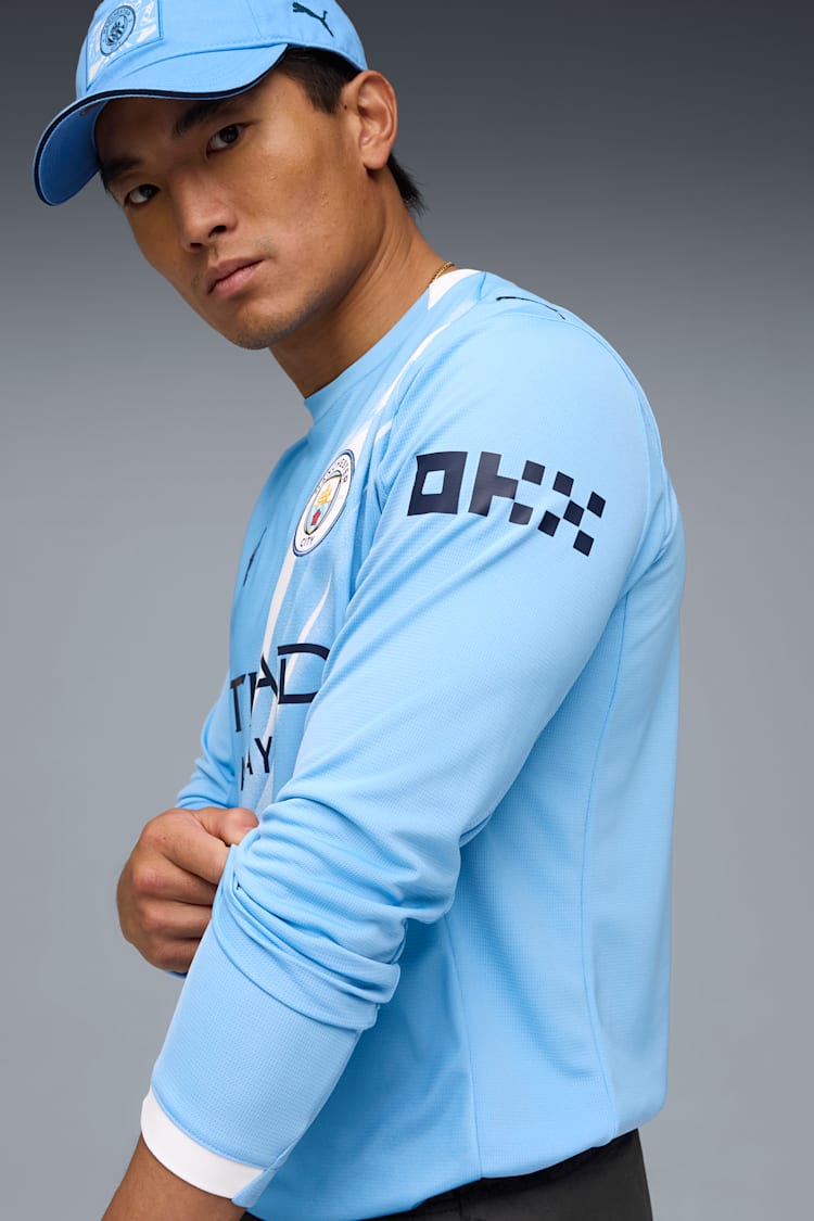 Puma Manchester City Men's Replica Home Long Sleeve Jersey 25/26 - 780339-01-PUMA by Puma | Available at Niky's Sports