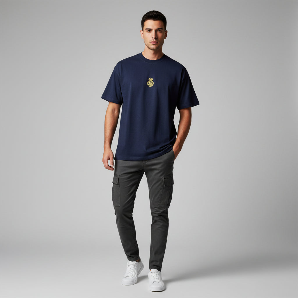 Sport Design Sweden Real Madrid Men's Oversized Graphic Tee - EDI-TS0041-SPORT DESIGN SW by Sport Design Sw | Available at Niky's Sports