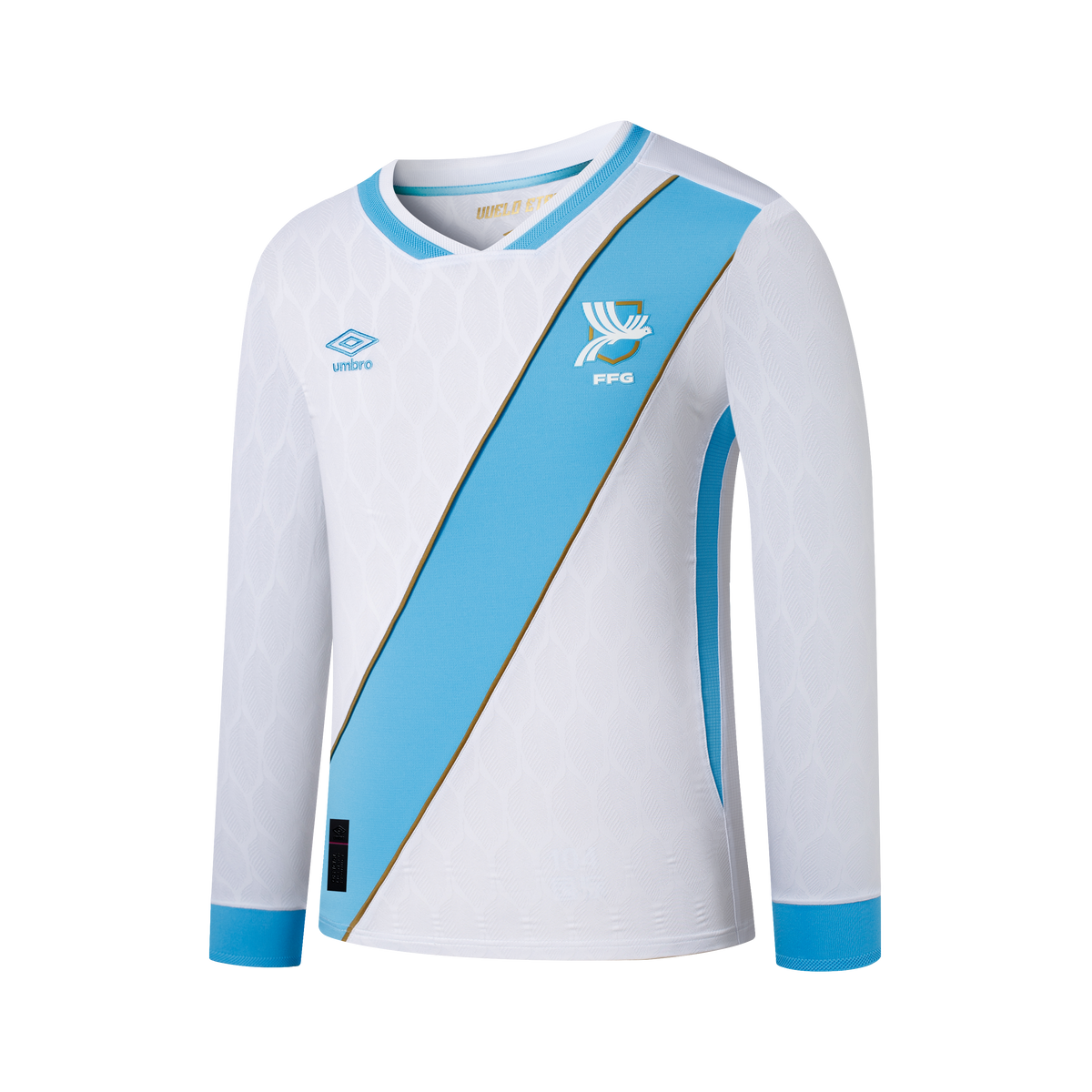 Umbro Guatemala Men's Long Sleeve Home Jersey 2026 - GUALS526101-WH1-UMBRO by Umbro | Available at Niky's Sports