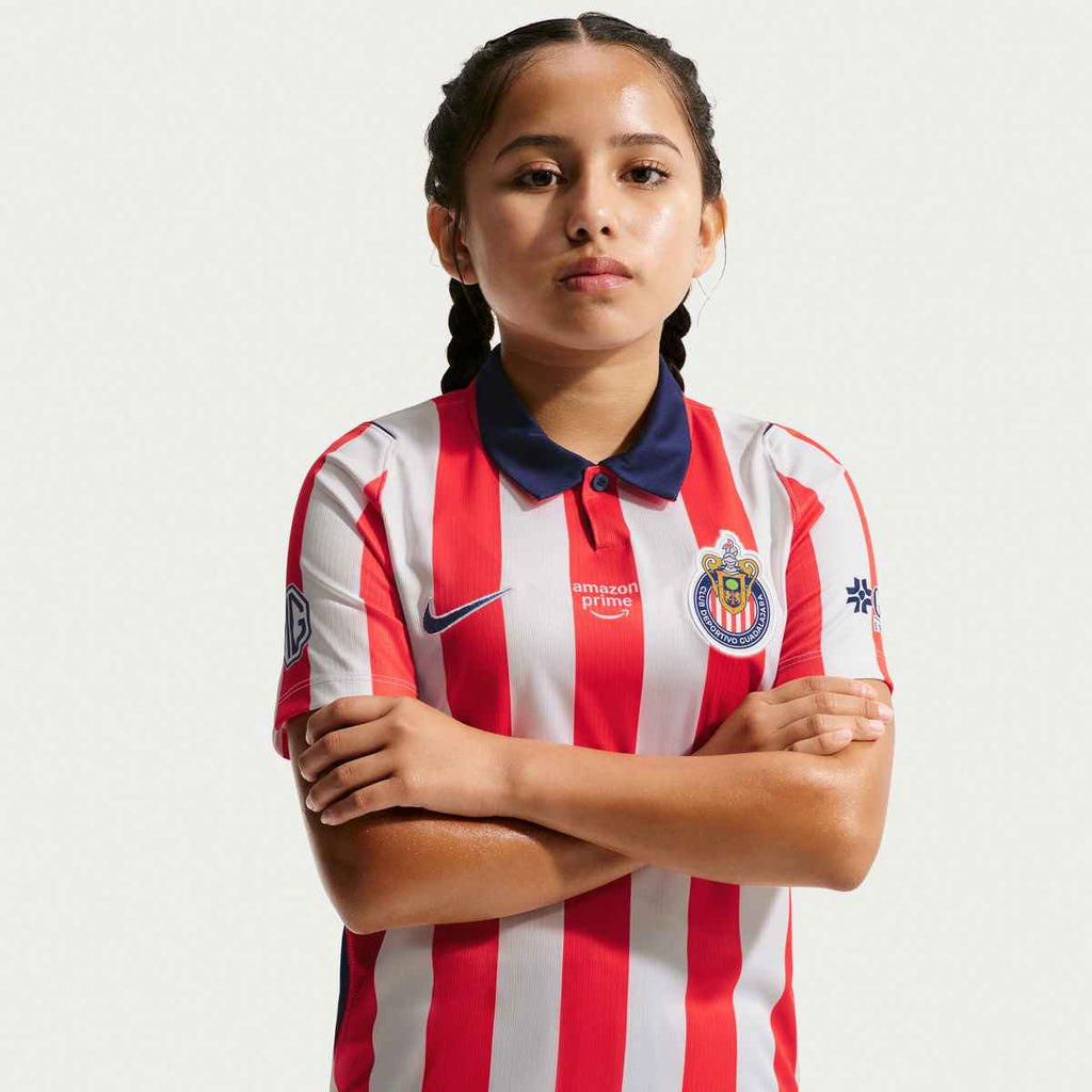NIKE C.D. C.D. Guadalajara 2026/27 Stadium Home Big Kids' Nike Dri-FIT Soccer Replica Jersey