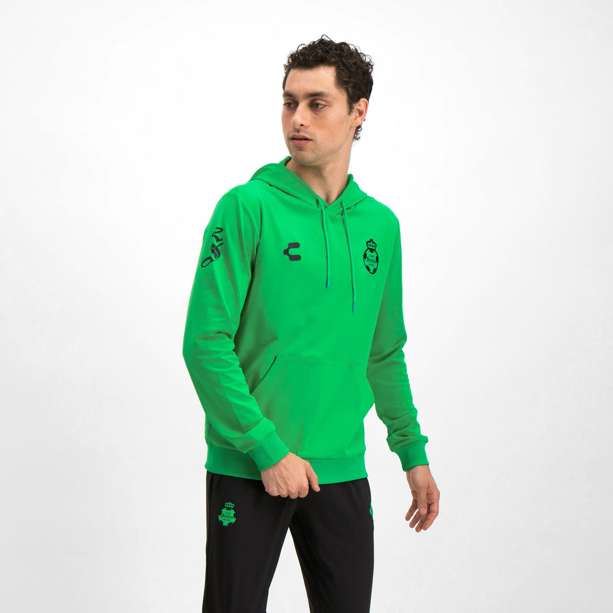 Charly Men&#39;s Santos Hoodie Green - 5006111-CHARLY by Charly | Available at Niky&#39;s Sports