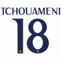 Real Madrid TCHOUAMENI 23/24 HOME OFFICIAL NAME AND NUMBER SET - RM24-TCHO-H-AUTHENTIC by Authentic | Available at Niky's Sports