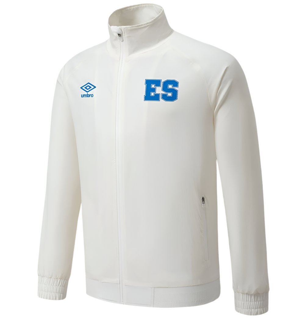 Umbro El Salvador Men's Lifestyle Jacket – White - UUM1EJK525101-U10-UMBRO by Umbro | Available at Niky's Sports