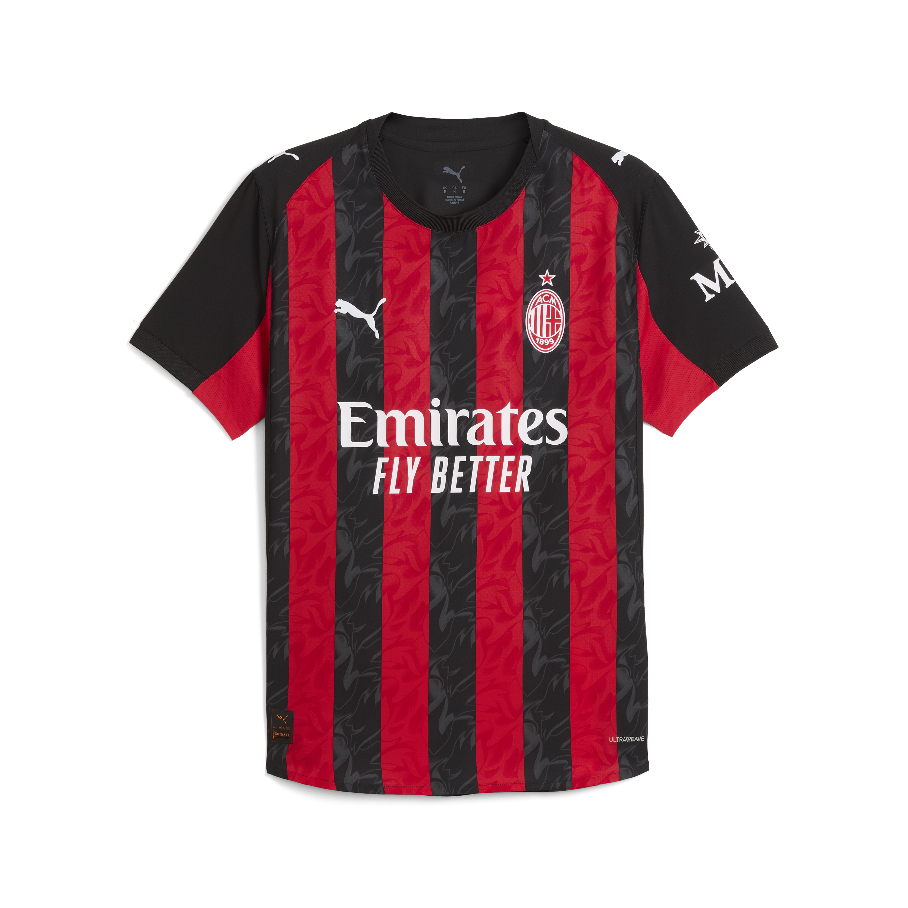Puma AC Milan Men's Home Authentic Short Sleeve Jersey 25/26 - 779961-01-PUMA by Puma | Available at Niky's Sports