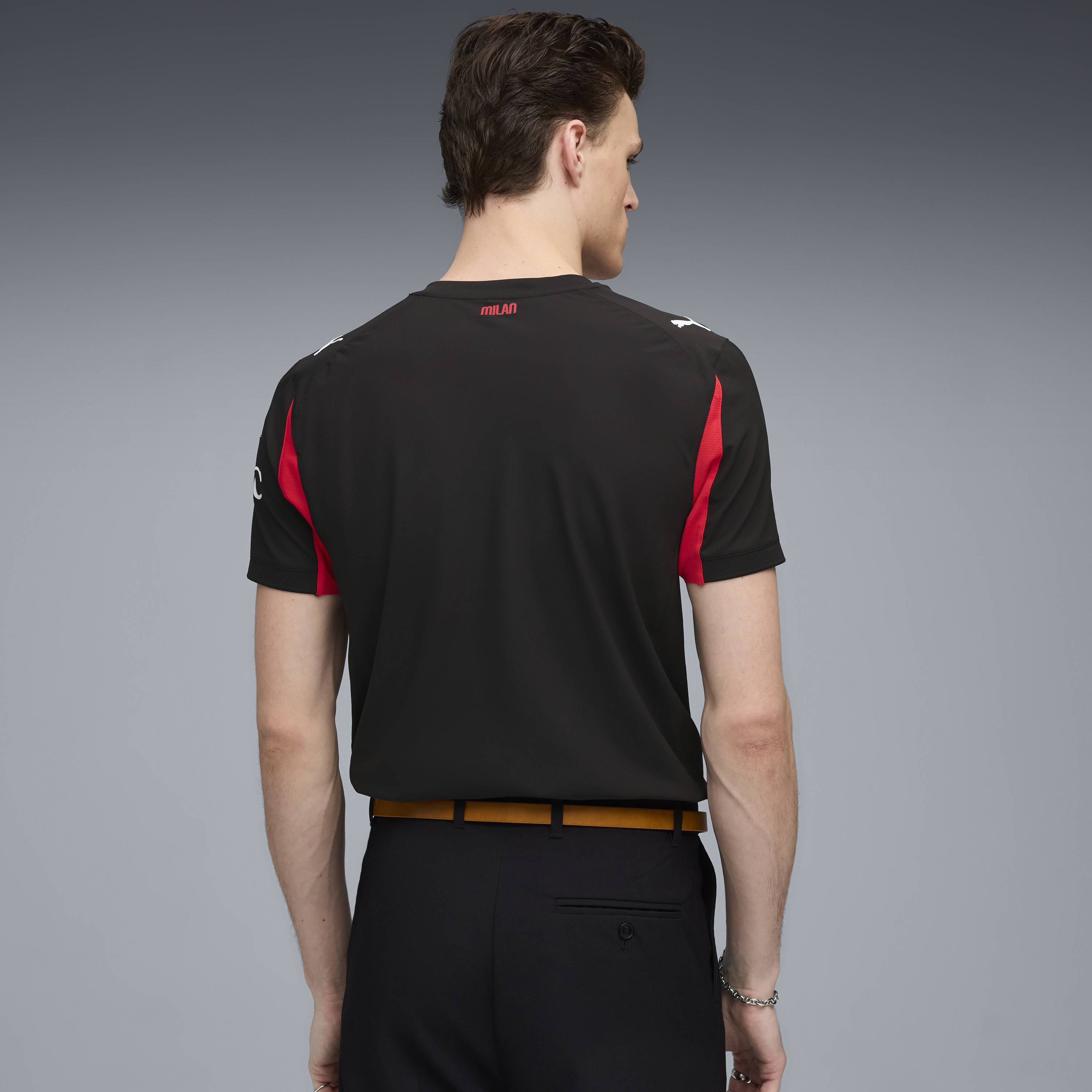 Puma AC Milan Men's Home Authentic Short Sleeve Jersey 25/26 - 779961-01-PUMA by Puma | Available at Niky's Sports