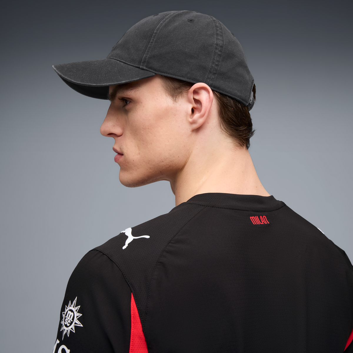 Puma AC Milan Men's Home Authentic Short Sleeve Jersey 25/26 - 779961-01-PUMA by Puma | Available at Niky's Sports