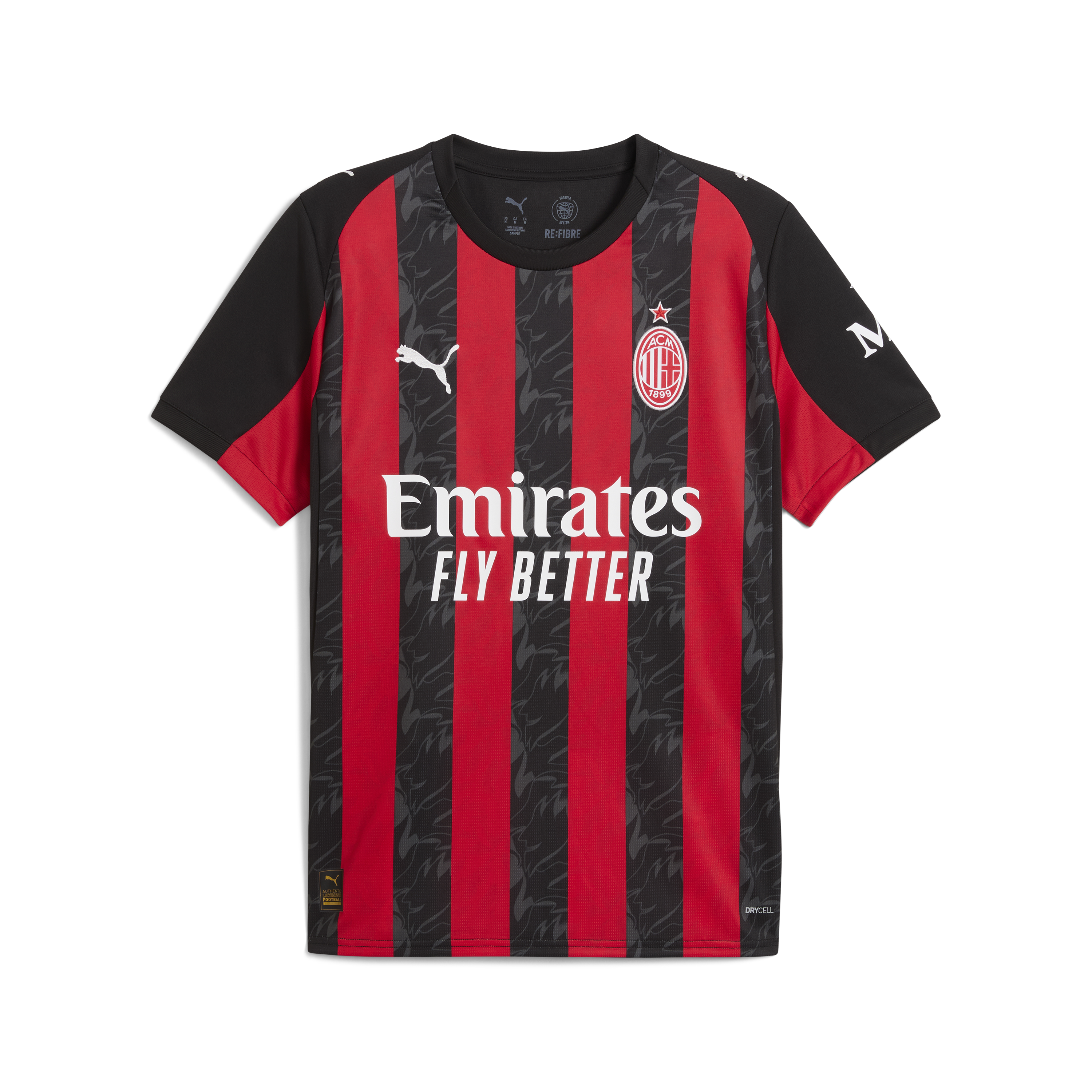 Puma AC Milan Men's Home Replica Short Sleeve Jersey 25/26 - 779962-01-PUMA by Puma | Available at Niky's Sports
