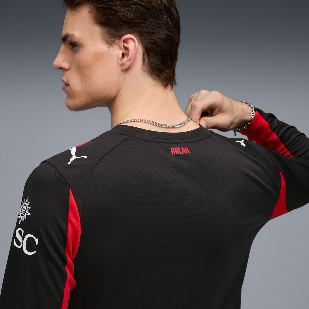 Puma AC Milan Men's Home Replica Long Sleeve Jersey 25/26 - 779963-01-PUMA by Puma | Available at Niky's Sports