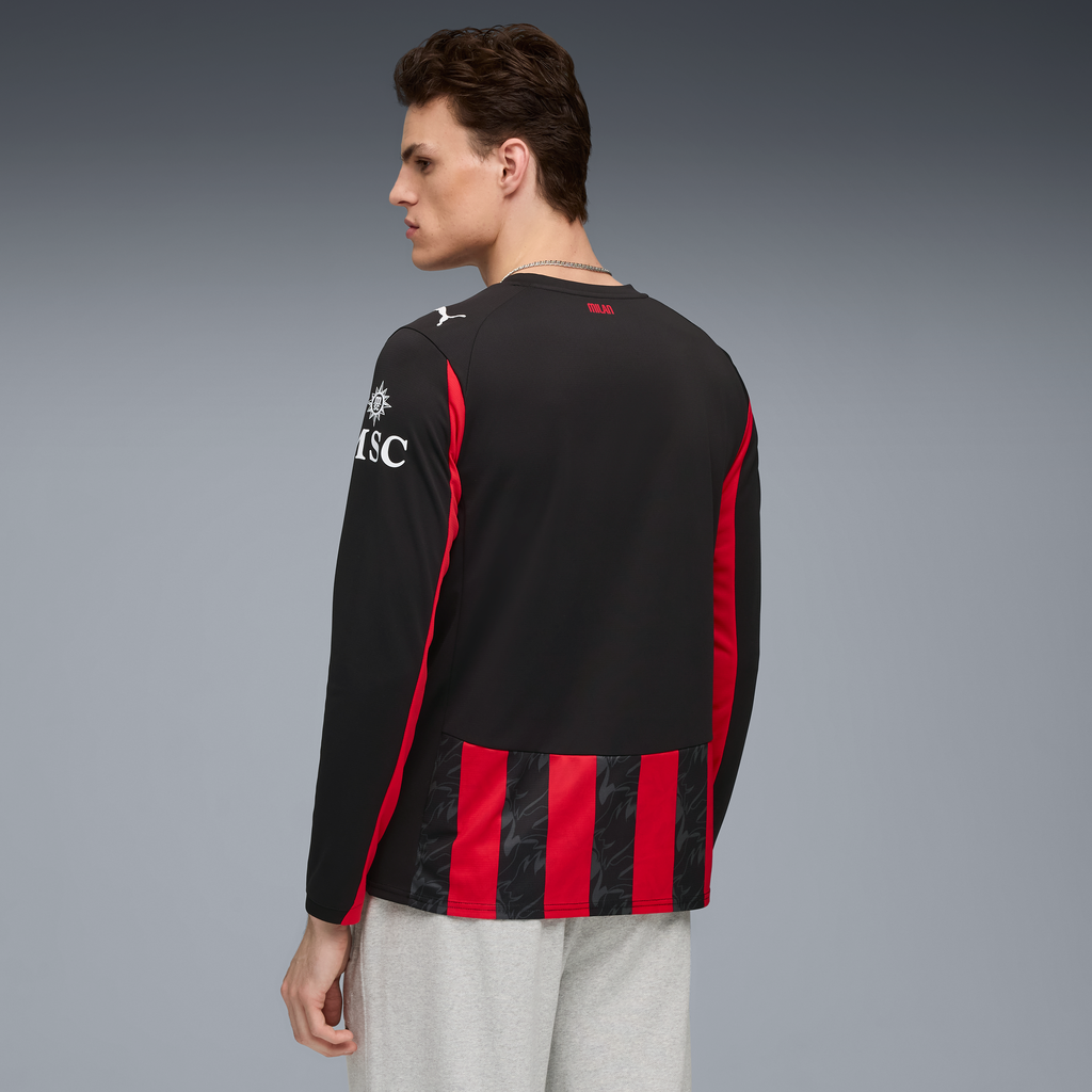 Puma AC Milan Men's Home Replica Long Sleeve Jersey 25/26 - 779963-01-PUMA by Puma | Available at Niky's Sports