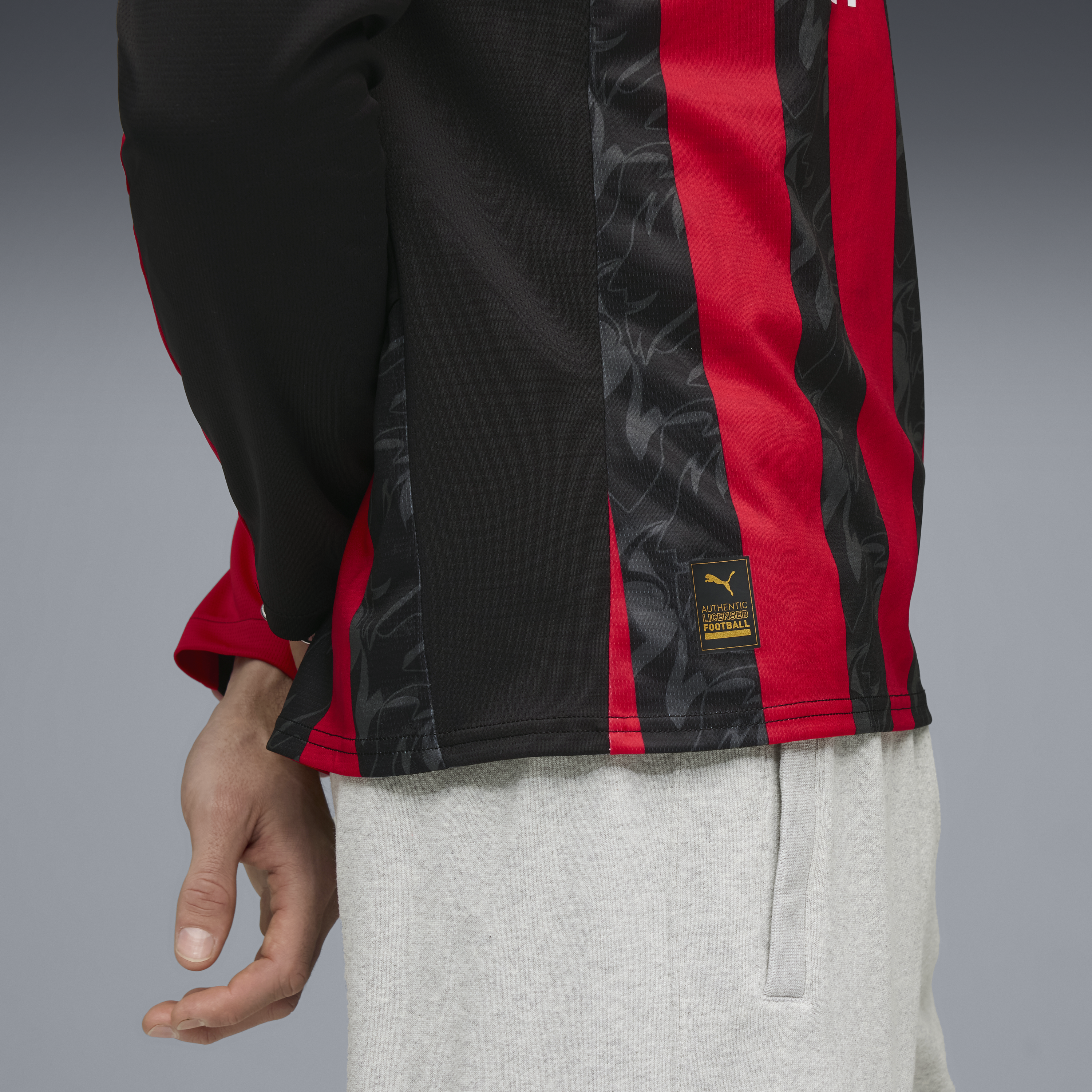 Puma AC Milan Men's Home Replica Long Sleeve Jersey 25/26 - 779963-01-PUMA by Puma | Available at Niky's Sports